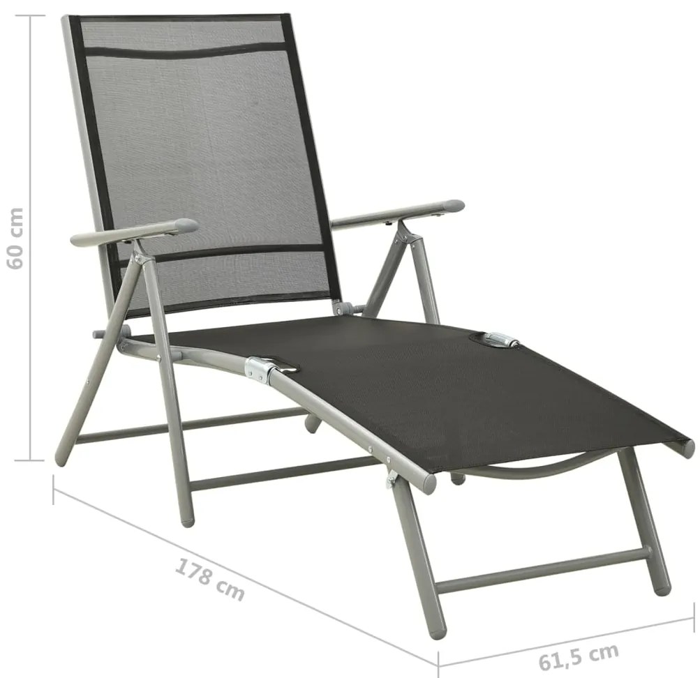 9 pcs conjunto lounge de jardim preto e prateado