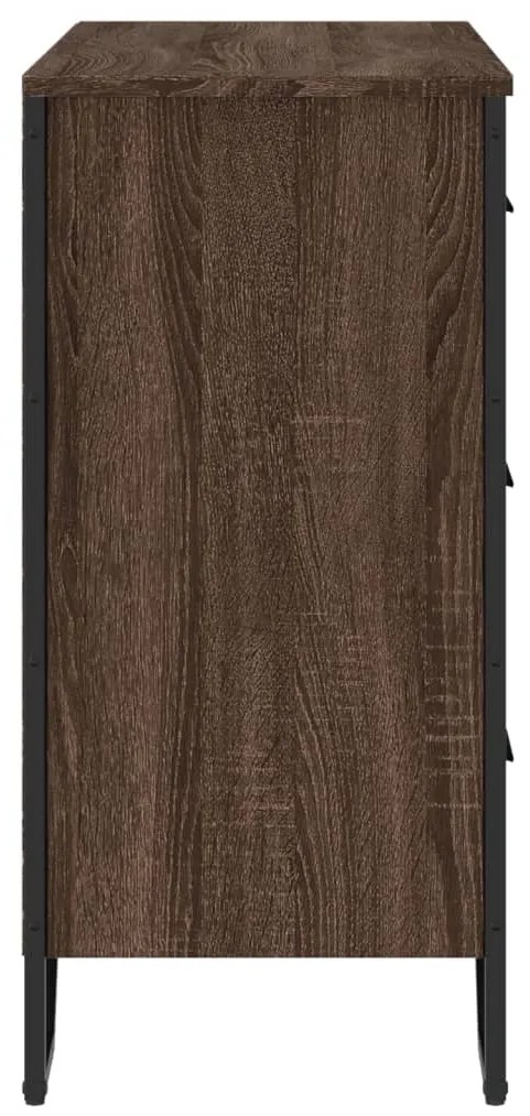 Cómoda 91x35,5x74,5 cm derivados de madeira carvalho castanho