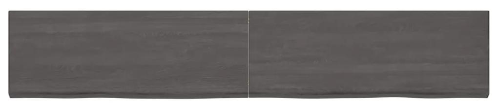 Prateleira de parede 220x40x4 cm carvalho tratado cinza-escuro