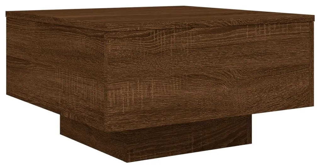 Mesa centro 55x55x31 cm derivados de madeira carvalho castanho