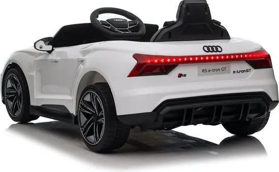 Carro elétrico para crianças Audi RS e-tron GT 12V com Pneus de borracha Branco