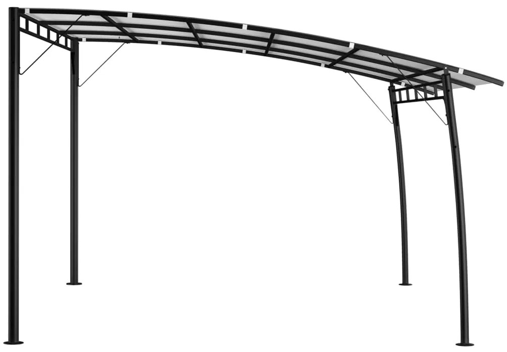 Toldo para-sol de jardim 4x3x2,55 m cor creme