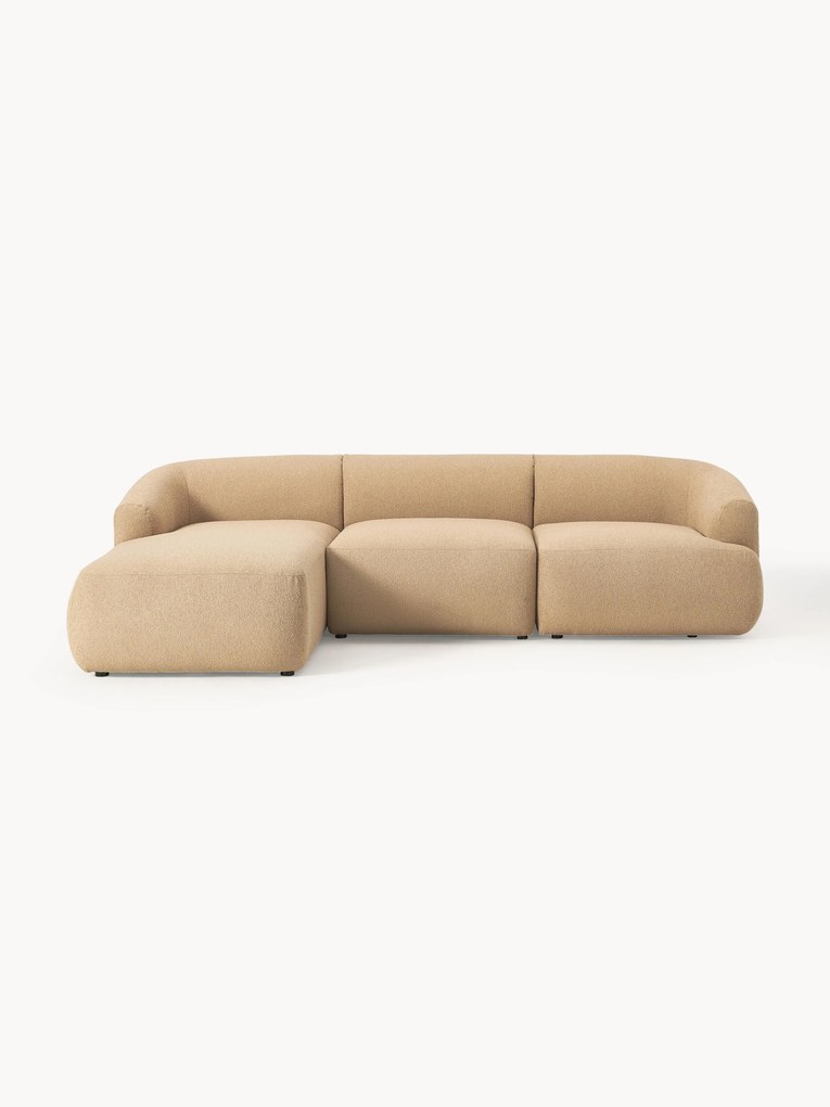 Sofá de canto modular em bouclé Sofia (4 lugares)
