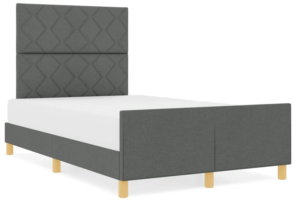 Cama vidaXL Cinza Escuro 120x200 cm em Tecido