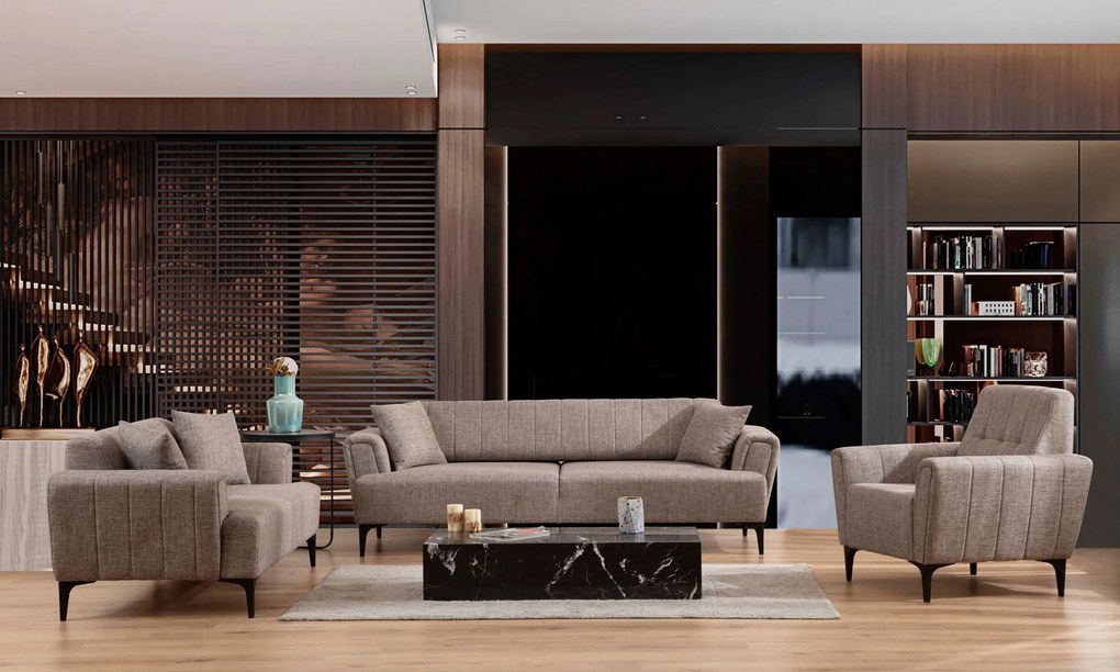 Sofá de 2 Lugares Hamlet – Castanho Claro – 180x95x77 cm