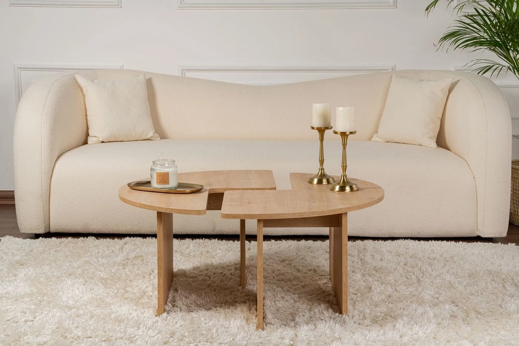 Mesa de Café Moira - Carvalho - Ø90x41 cm