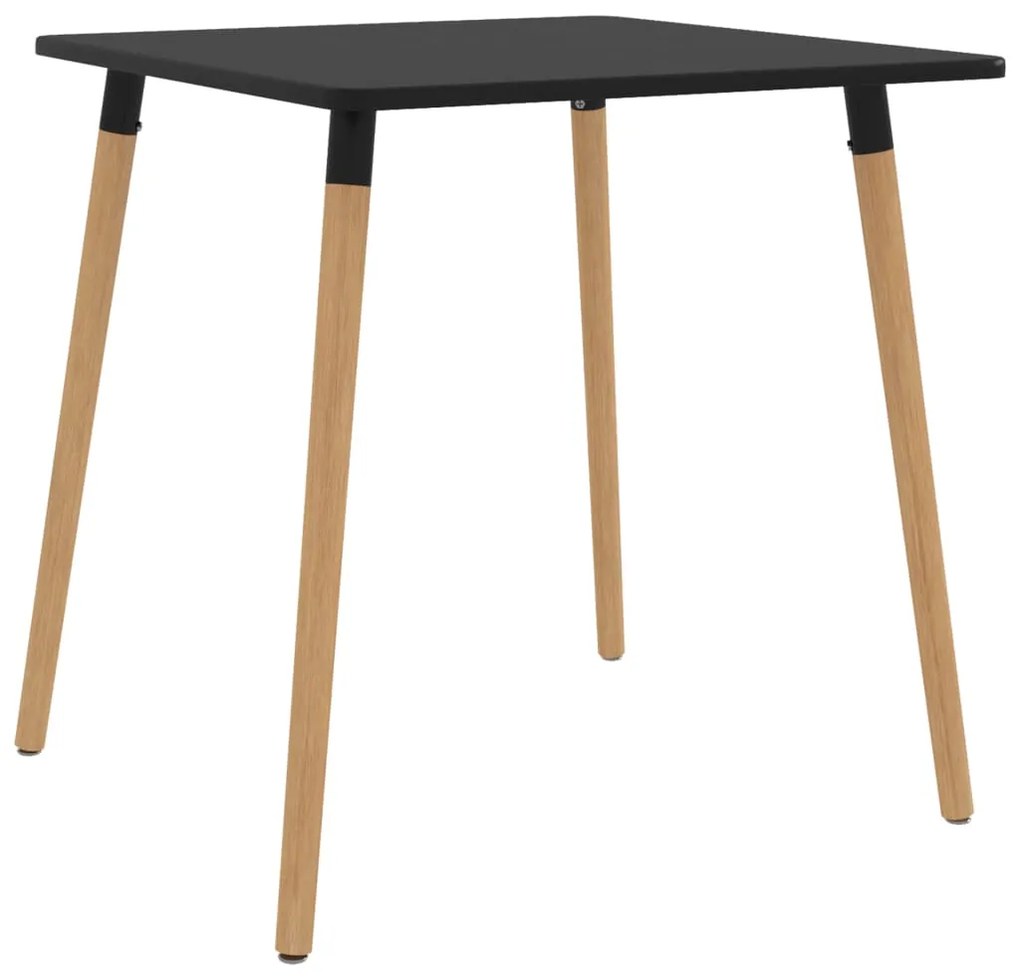 vidaXL Mesa de jantar 80x80x75 cm metal preto