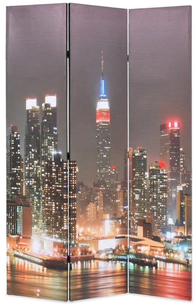 245861 vidaXL Biombo dobrável Nova Iorque de noite 120x170 cm