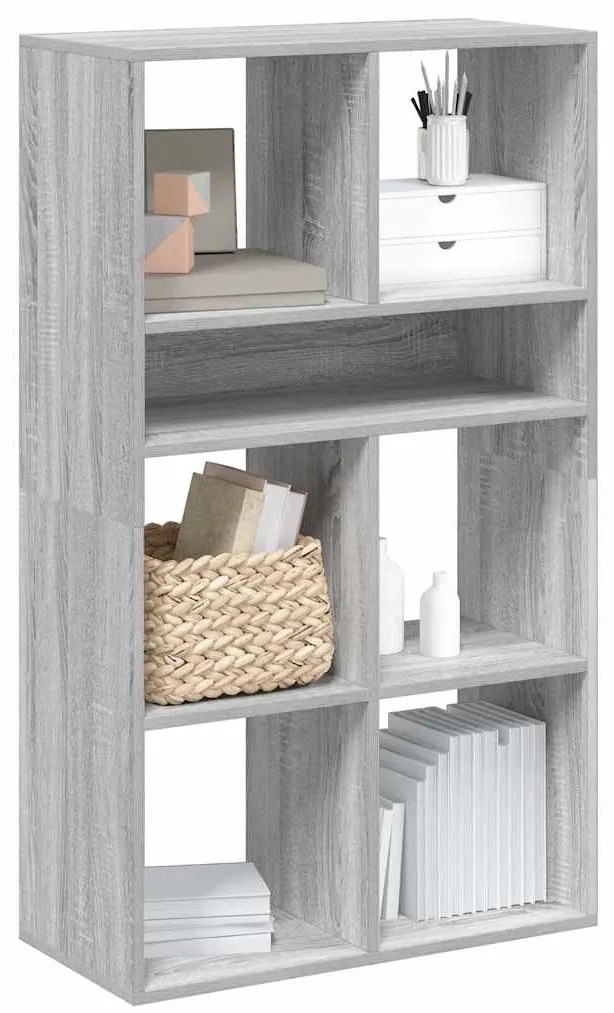 Estante cinzento sonoma 66x31x112 cm derivados de madeira
