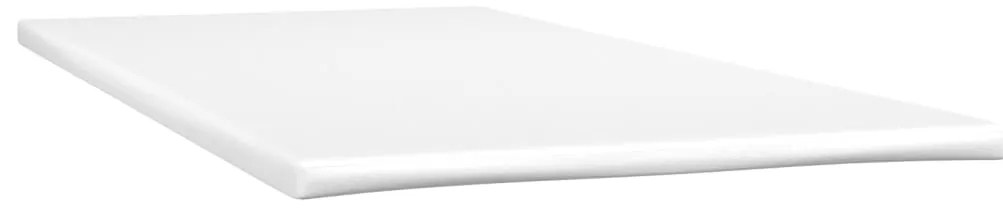 Cama box spring colchão e LED 120x190 cm couro artificial preto