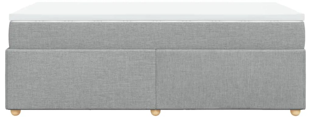 Cama com molas/colchão 90x190 cm tecido cinzento-claro