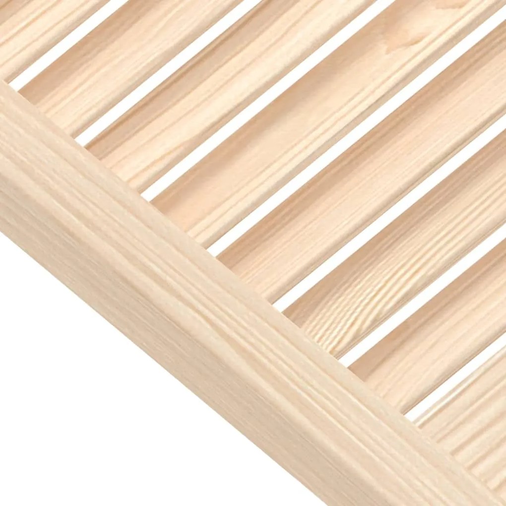 Portas de armário 2 pcs com design de persiana pinho maciço
