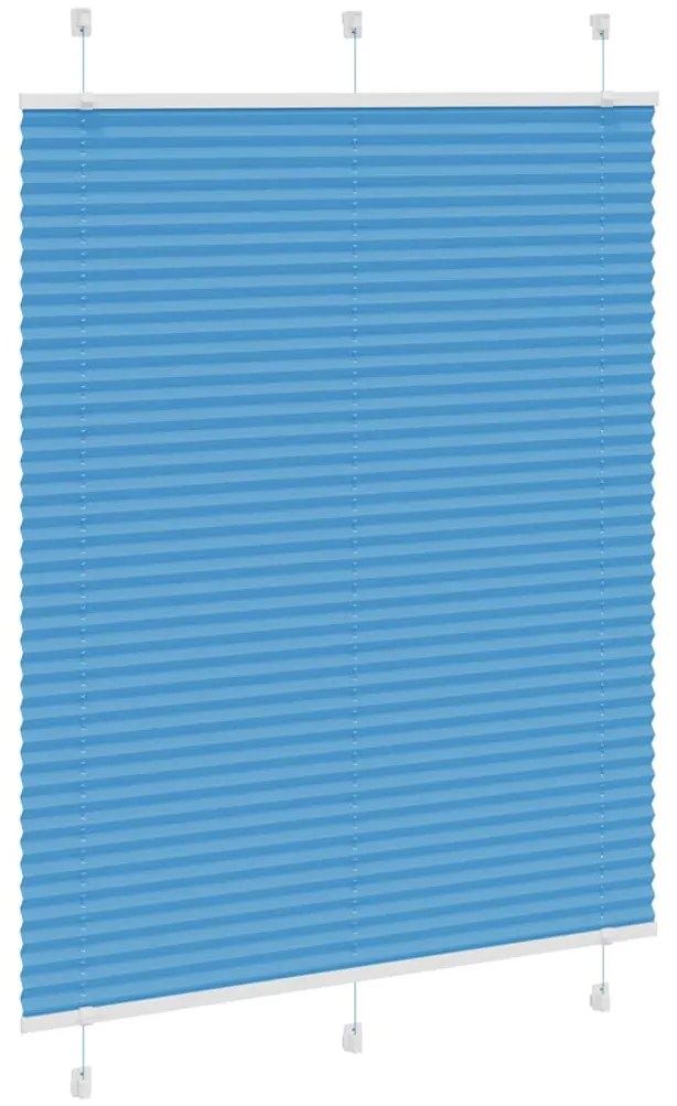 Azul Plissada Cega 110x150 cm Largura Tecido 109,4cm Poliéster