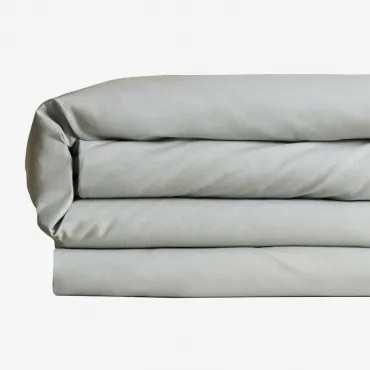 Capa De Edredão Em Algodão Percal De 180 Fios Para Cama De 90 Cm Agassi Azul Cielo & Cama 90cm (150 X 220 Cm) - Sklum