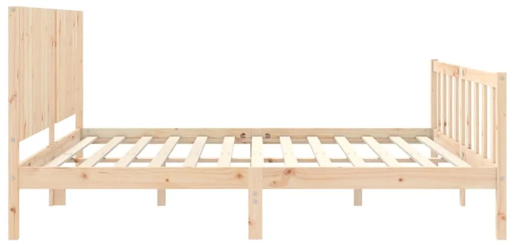 Estrutura de cama Super King Size com cabeceira madeira maciça