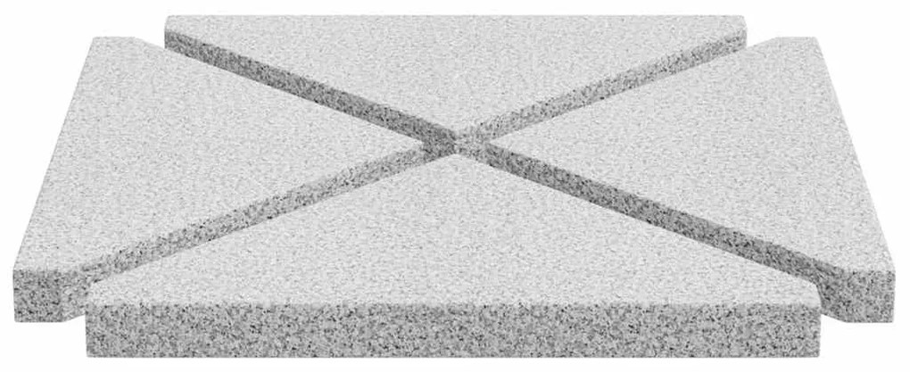 Placas peso guarda-sol triangulares 4 pcs granito 14kg cinzento