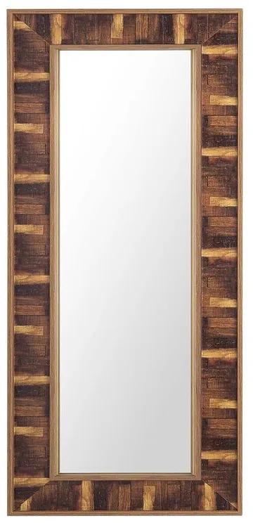 Espelho de parede 50 x 130 cm castanho escuro ROSNOEN Beliani