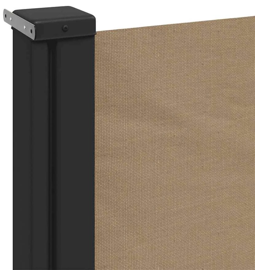 Toldo lateral retrátil 120x600 cm cinzento-acastanhado