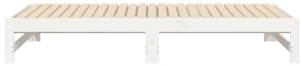 Estrutura sofá-cama de puxar 2x(90x190) cm pinho maciço branco