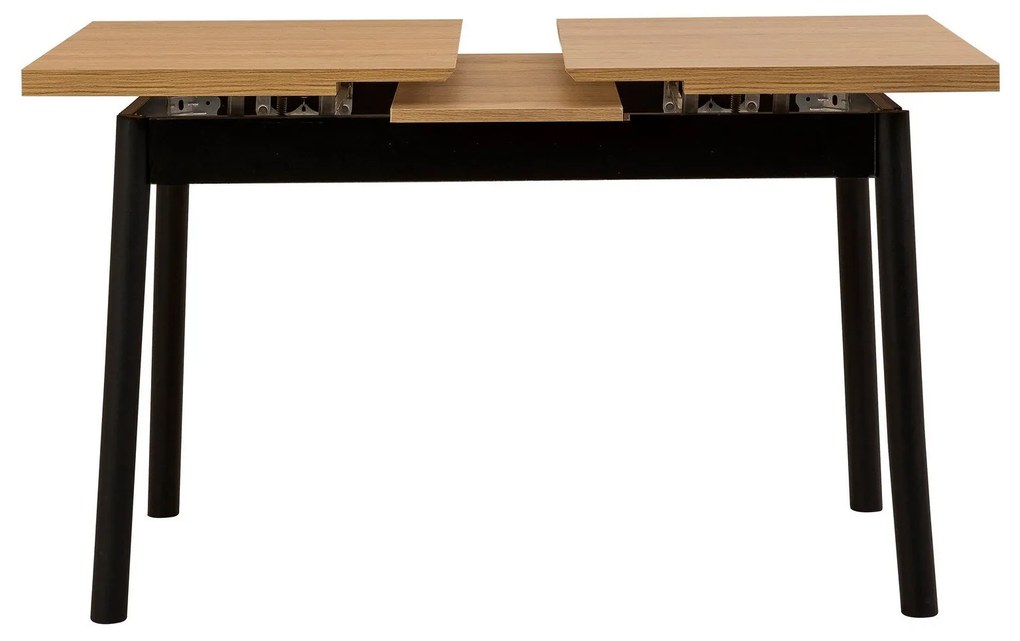 Conjunto de Mesa de Jantar Extensível e Cadeiras Oliver – Preto – Mesa