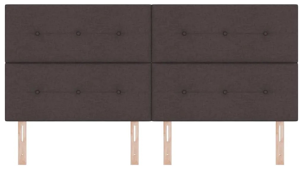 Cabeceira LED marrom escuro, 100 cm, em tecido.