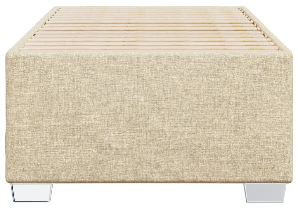 Estrutura de cama 90x200 cm tecido cor creme