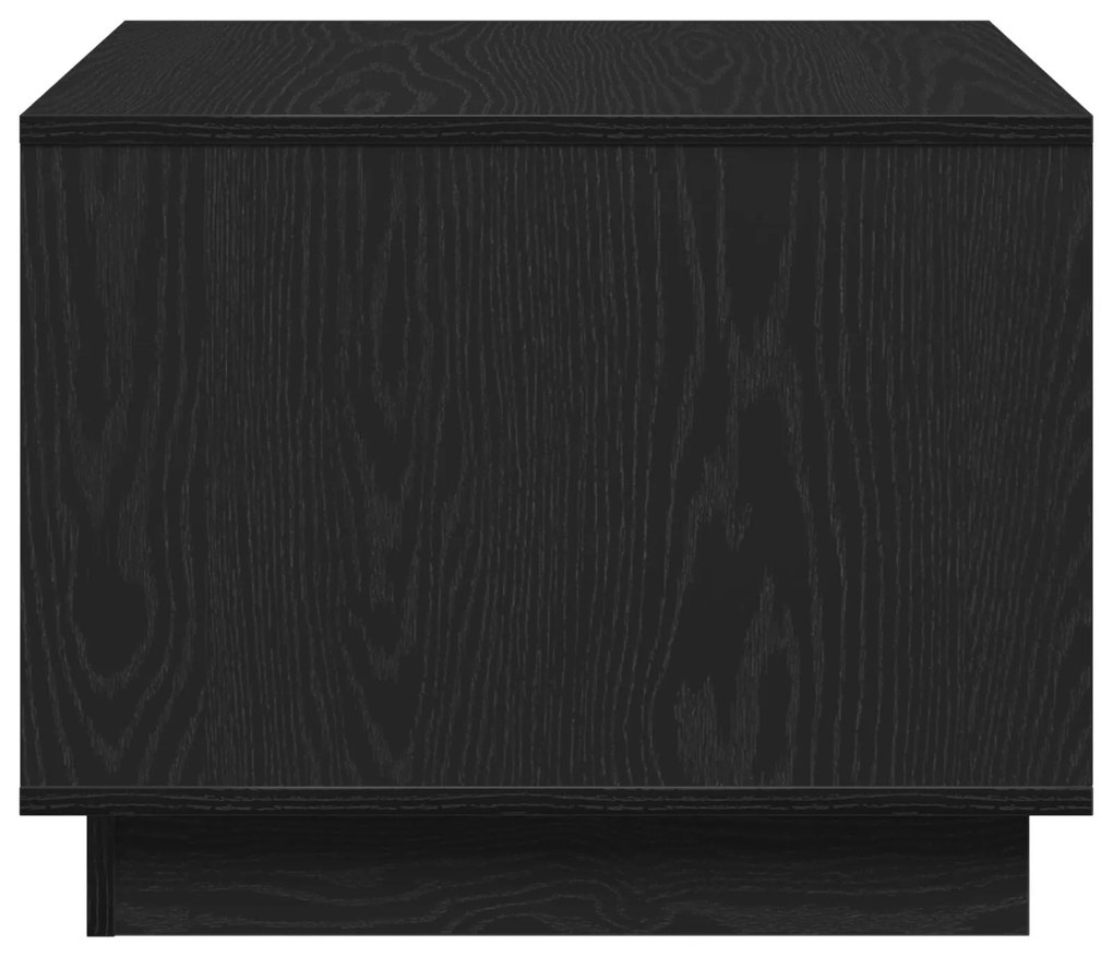 Mesa de Café em Carvalho Preto 55x55x42 cm Feita de Madeira Derivada