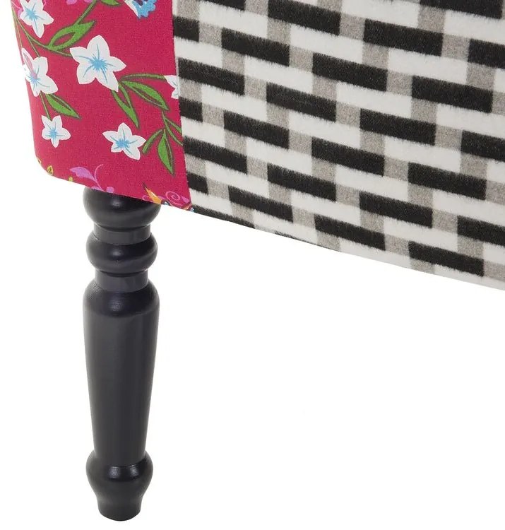 Poltrona em tecido patchwork rosa MANDAL Beliani