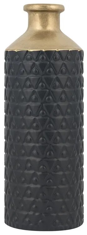 Vaso de cerâmica grés preta 39 cm ARSIN Beliani