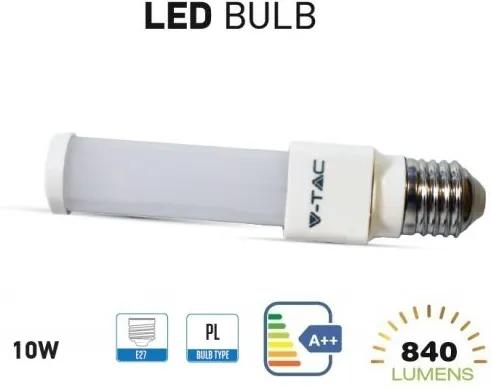 V-tac E27 PL LED 10W Branco Frio 850Lm