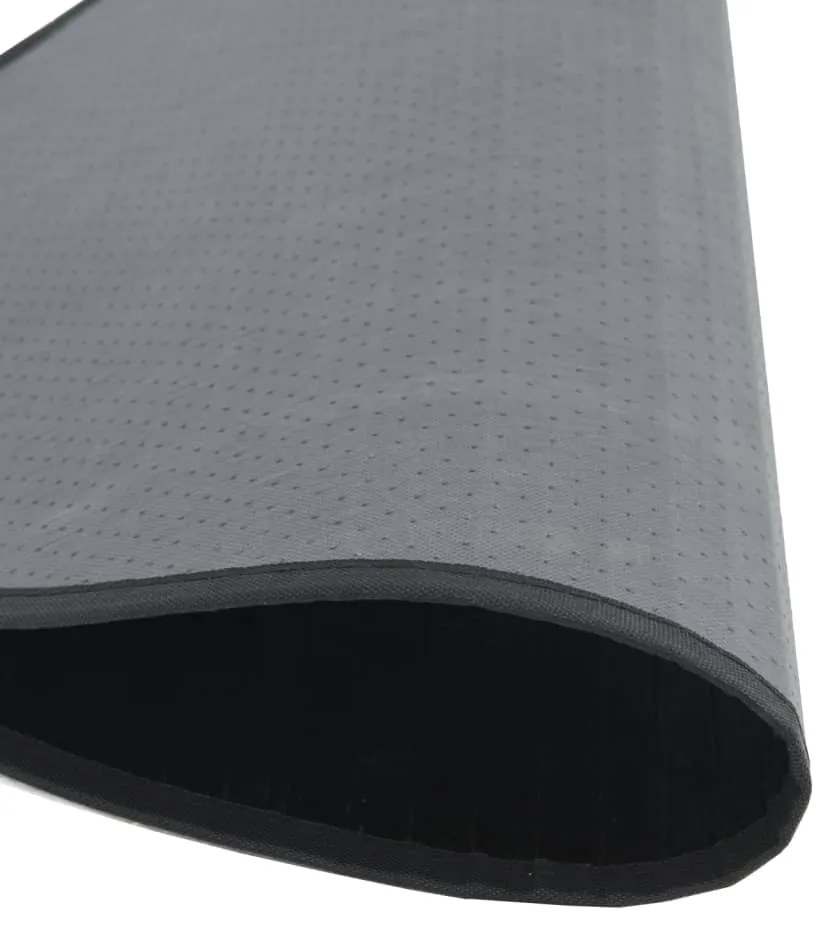 Tapete redondo 60 cm bambu preto