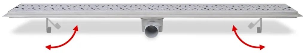 Dreno de chuveiro linear bolhas 1030x140 mm aço inoxidável