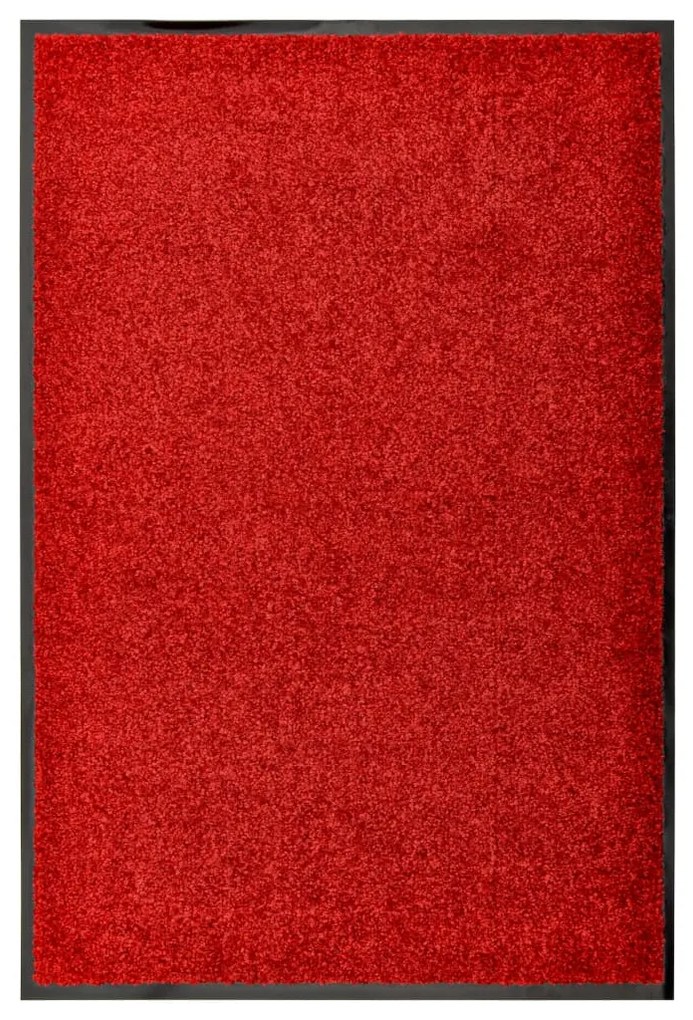 Tapete de porta lavável 60x90 cm vermelho