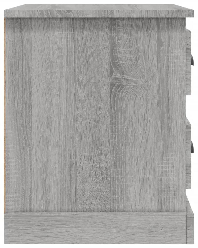 Mesas de cabeceira 2 pcs derivados de madeira sonoma cinzento
