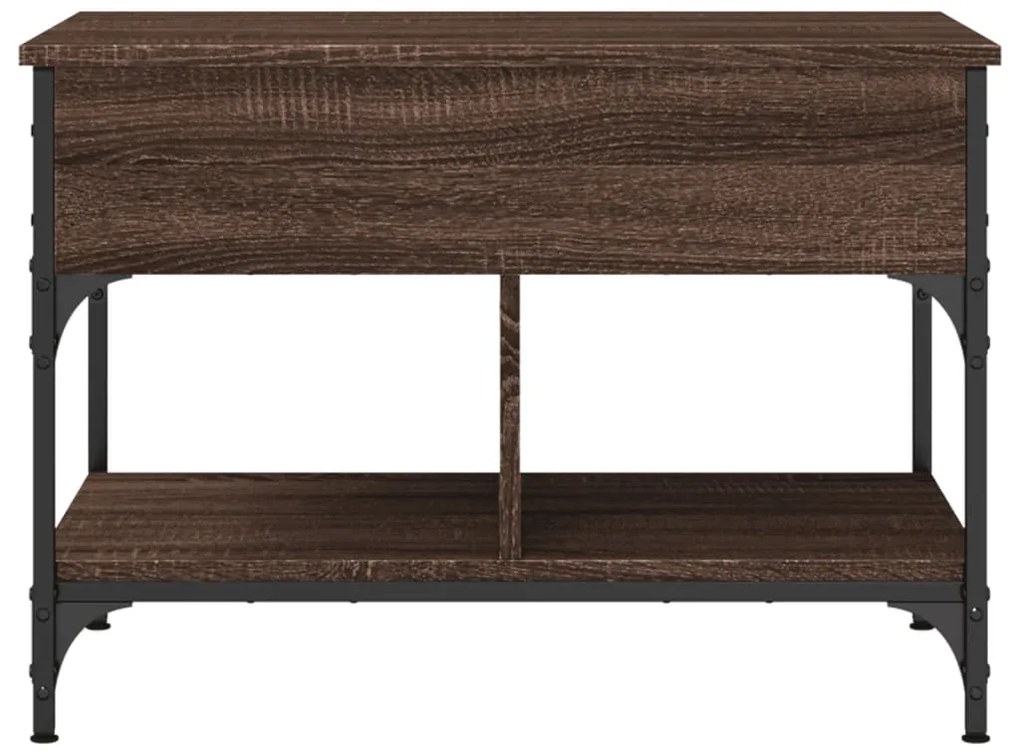 Mesa centro 70x50x50 cm deriv. madeira/metal carvalho castanho