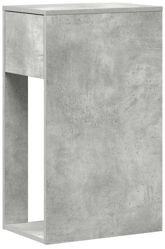 Suporte torre computador com gaveta 30x44x74cm cinzento cimento