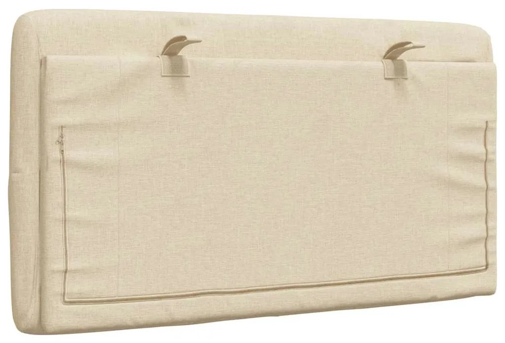 Almofadão de cabeceira 90 cm tecido creme