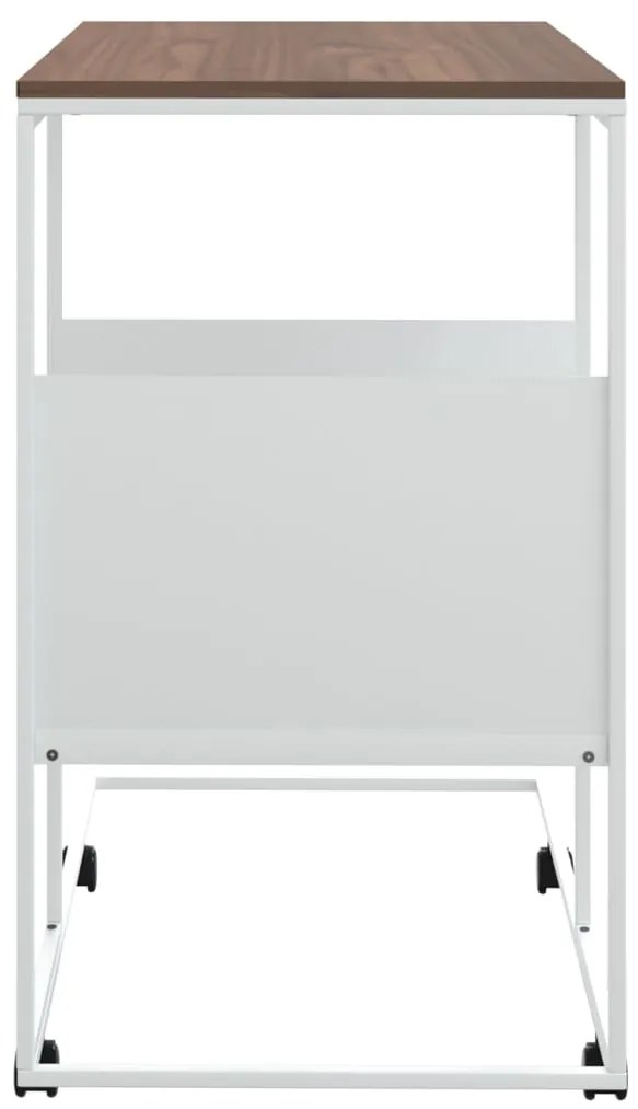 Mesa de apoio c/ rodas 55x36x63,5cm derivados de madeira branco