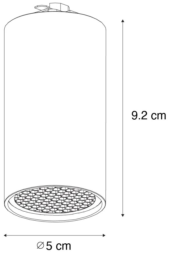 Projetores modernos pretos para sistema de calhas monofásicas GU10 35 mm - Iconic Ruby Honey