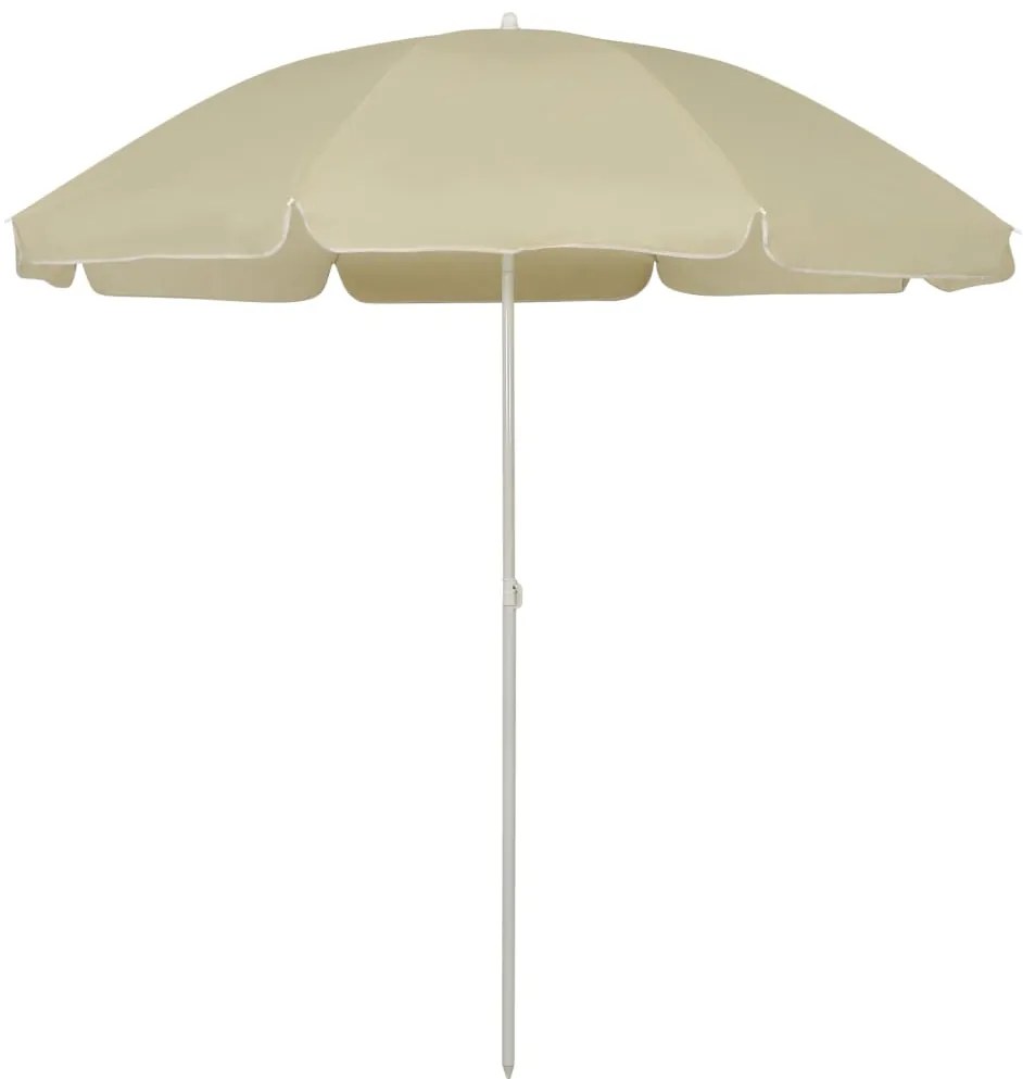 Guarda-sol de praia 240 cm amarelo areia