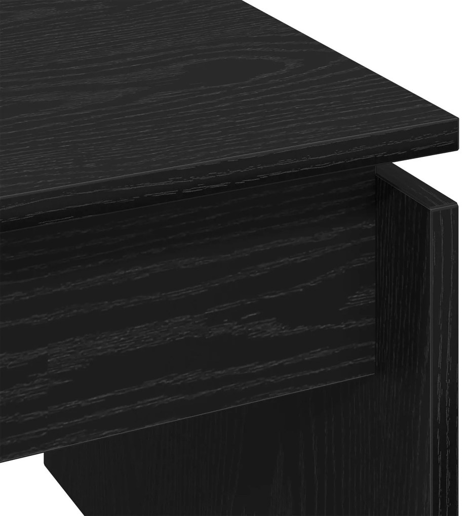 Mesa de Centro vidaXL Preta em Carvalho 68x38x50 cm Madeira Aconstruir
