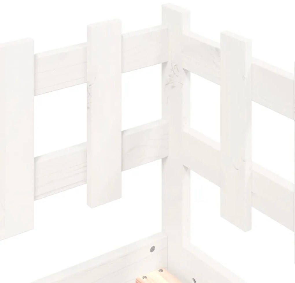 Sofá-cama sem colchão 90x200 cm madeira de pinho maciça branco