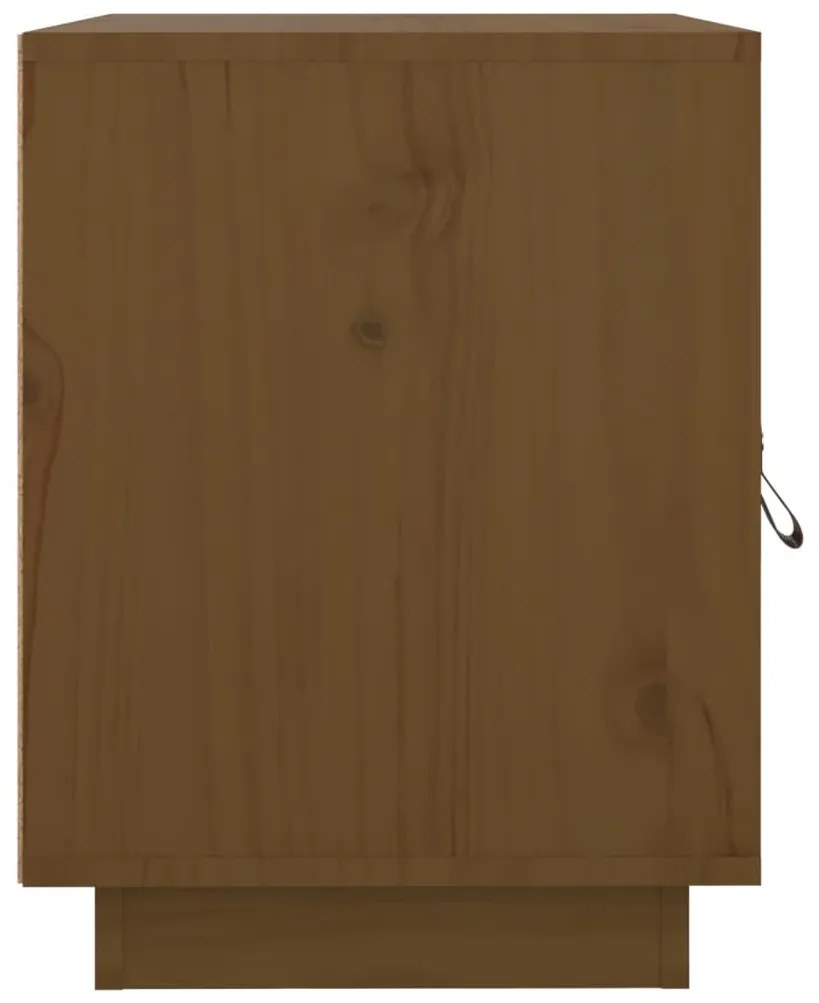 Mesas de cabeceira 2 pcs 40x34x45 cm pinho maciço castanho mel