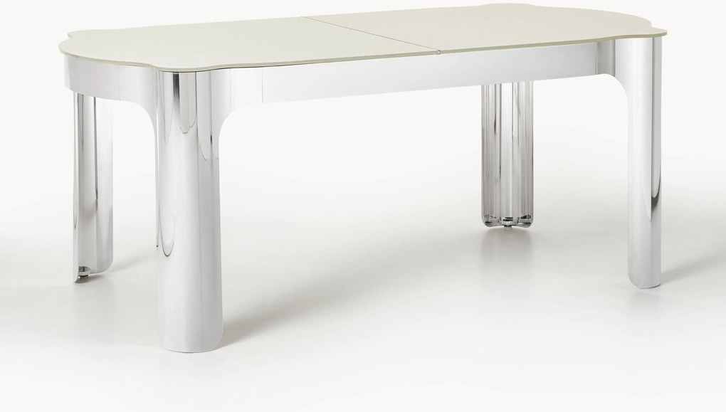Mesa de jantar com tampo em vidro Georgia, vários tamanhos
