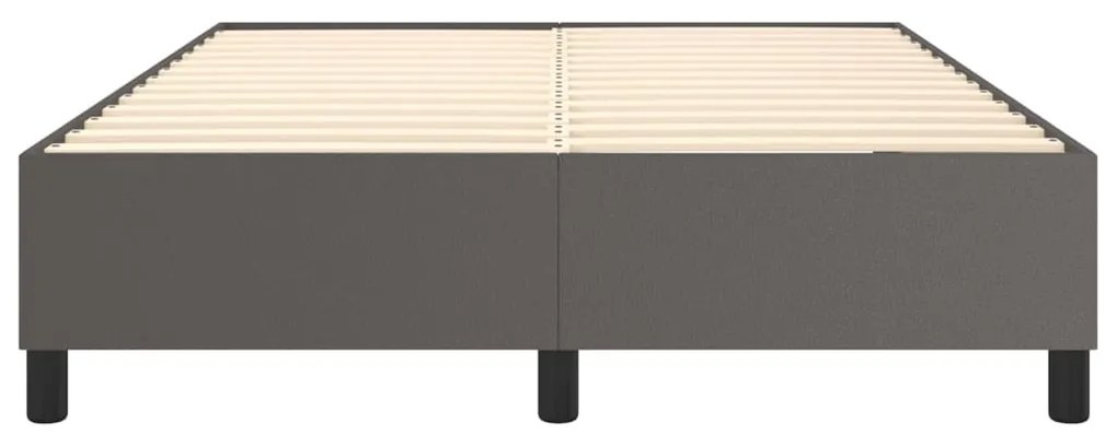 Estrutura de cama 140x190 cm couro artificial cinzento