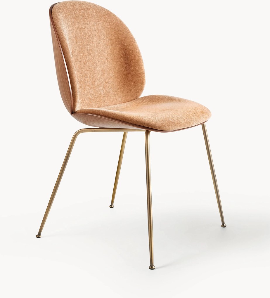 Cadeira estofada com assento em concha Beetle