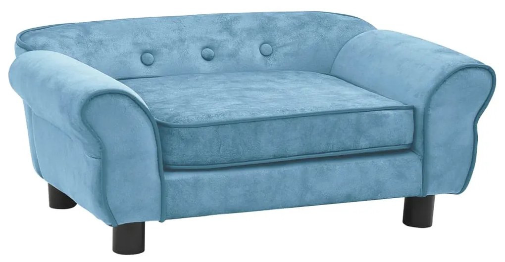 vidaXL Sofá para cães 72x45x30 cm pelúcia turquesa