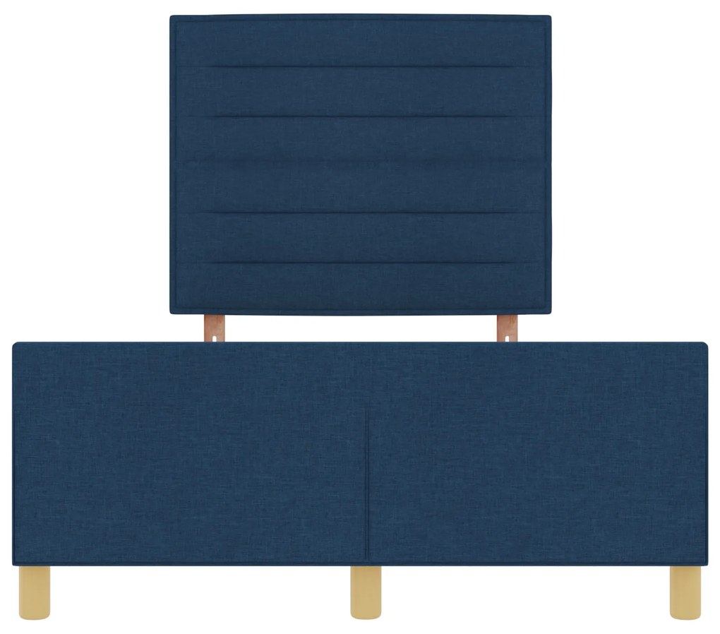 Cama vidaXL Azul 160x200 cm Tecido