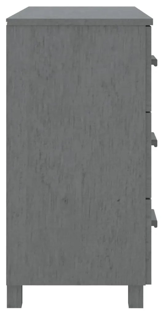 Aparador HAMAR 90x40x80 cm pinho maciço cinza-escuro