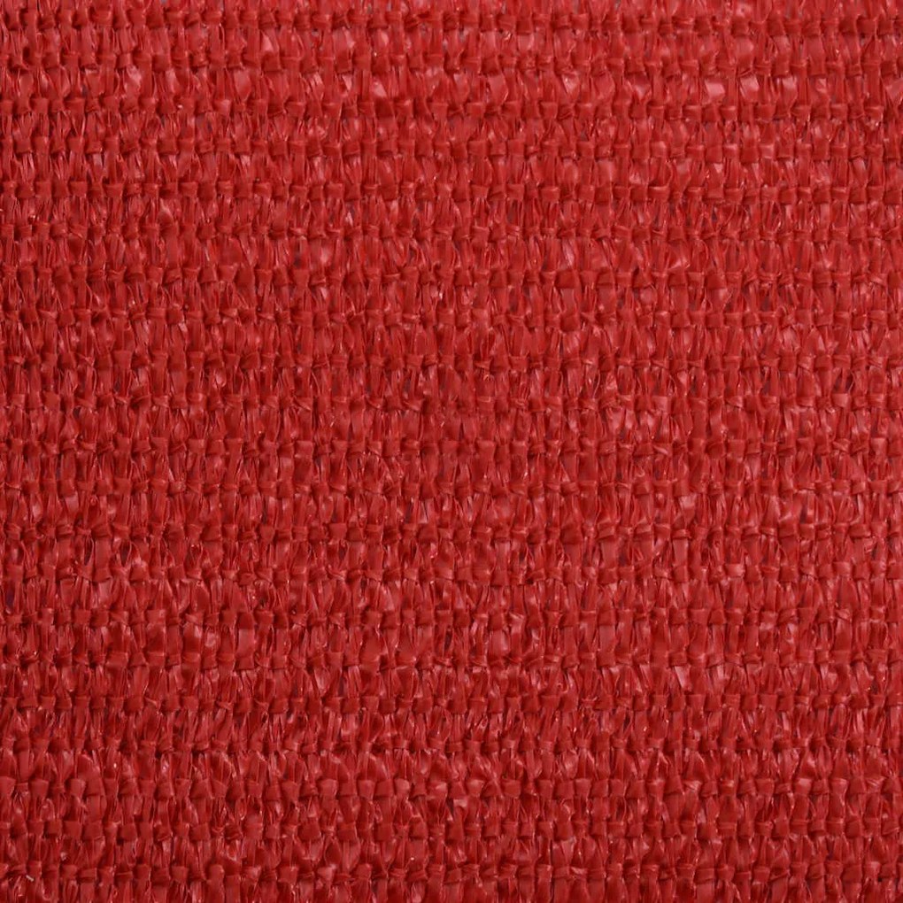 Para-sol estilo vela 160 g/m² 6x6 m PEAD vermelho